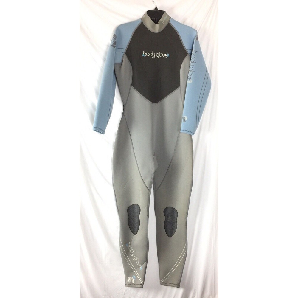 Body Glove Women’s Full Wetsuit Size 11/12 3/2 Pro2 Full Suit Blue Gray New Flaw